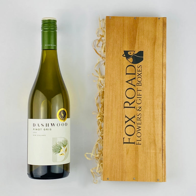 NZ Wine Gift inside wooden gift crate