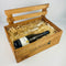 Central Otago wine inside wooden gift crate with glasses