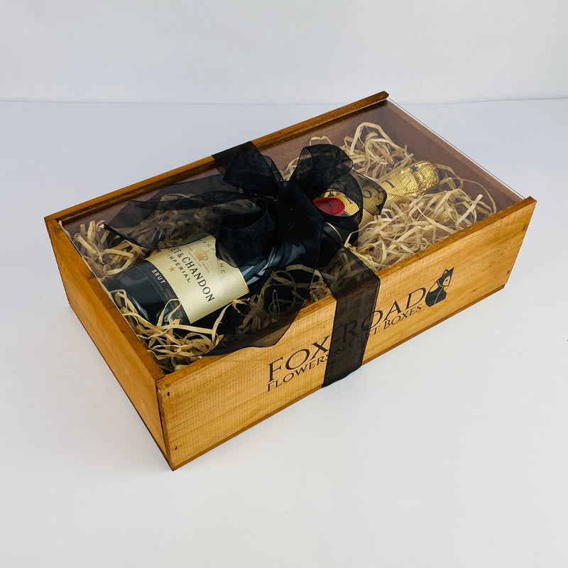 Moet Champagne inside Gift Box
