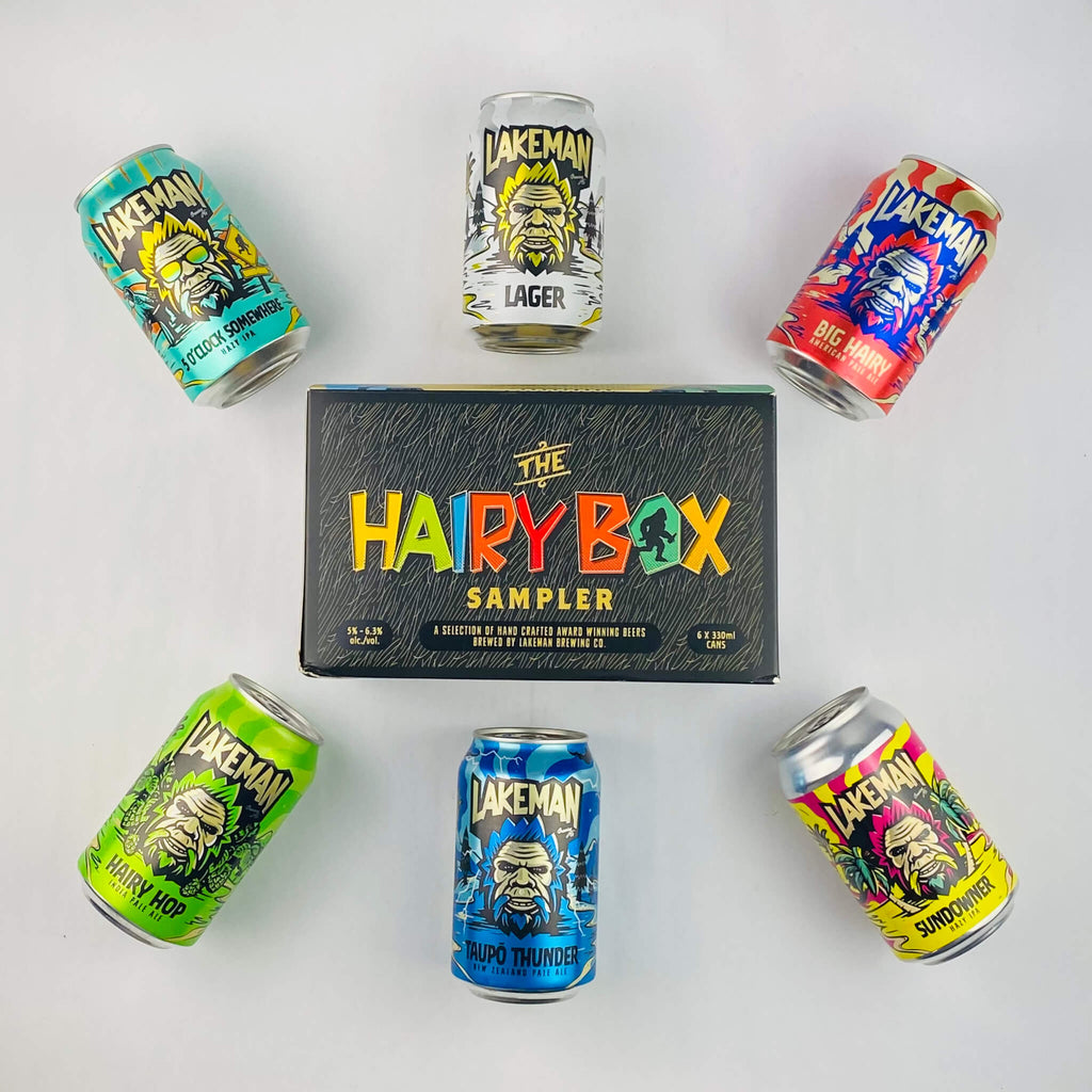 Lakeman Hairy Box Sampler - Six Mixed Craft Beers - Send as a Gift ...
