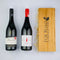 two bottles of Central Otago pinot noir wine gift set