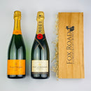 Moet and Veuve Clicquot double champagne gift set