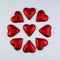 9 chocolate hearts