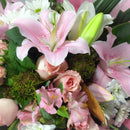 Close up of Valentine's Day flowers like Lilies and Roses