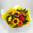 Sunflowers, Gerberas and Celosia Flowers in a Bouquet