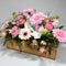 Soft flowers inside pamper gift basket