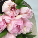Close up showing peonies for sale