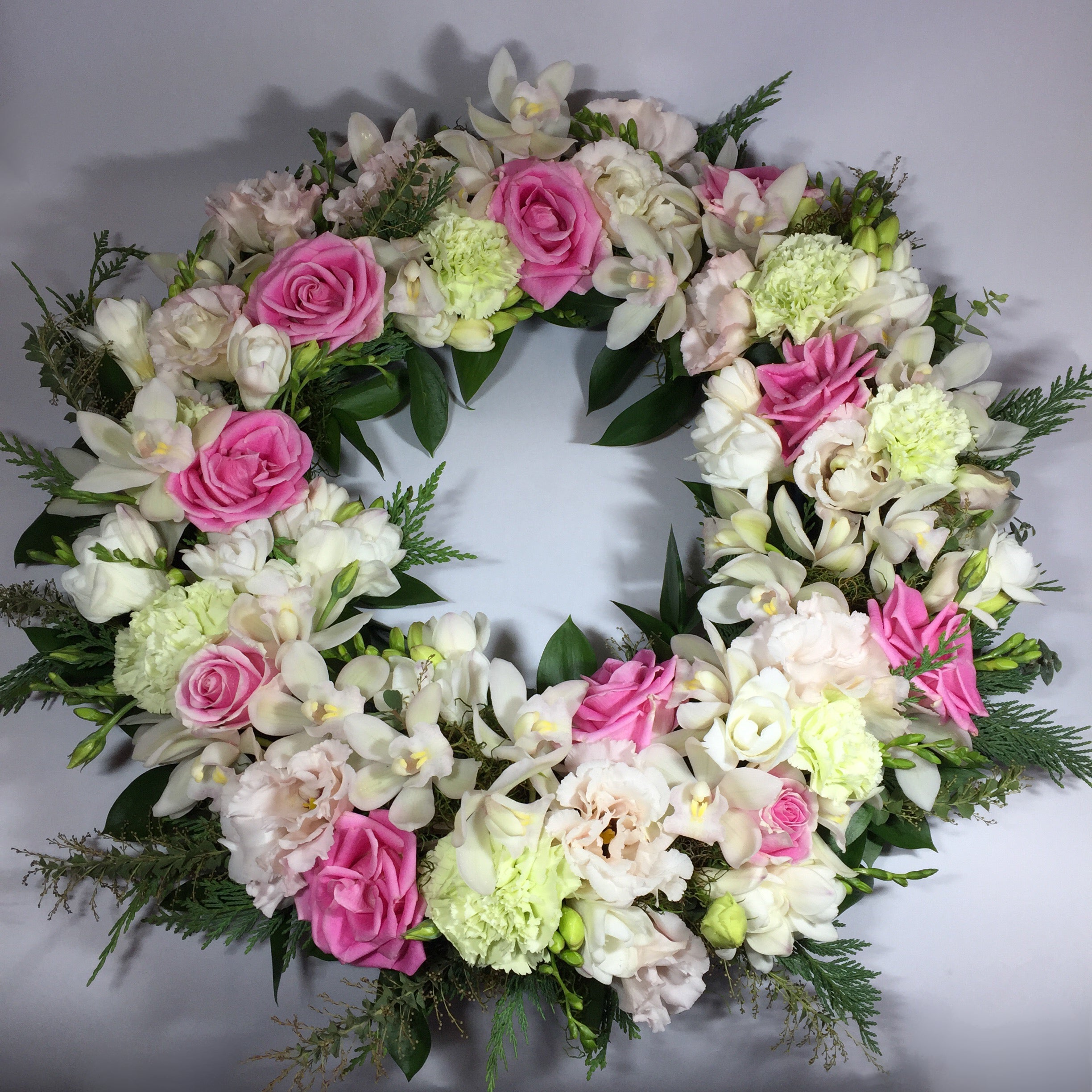 Vox box with flowers for father's funeral