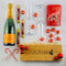 Veuve Clicquot champagne with Christmas chocolates.