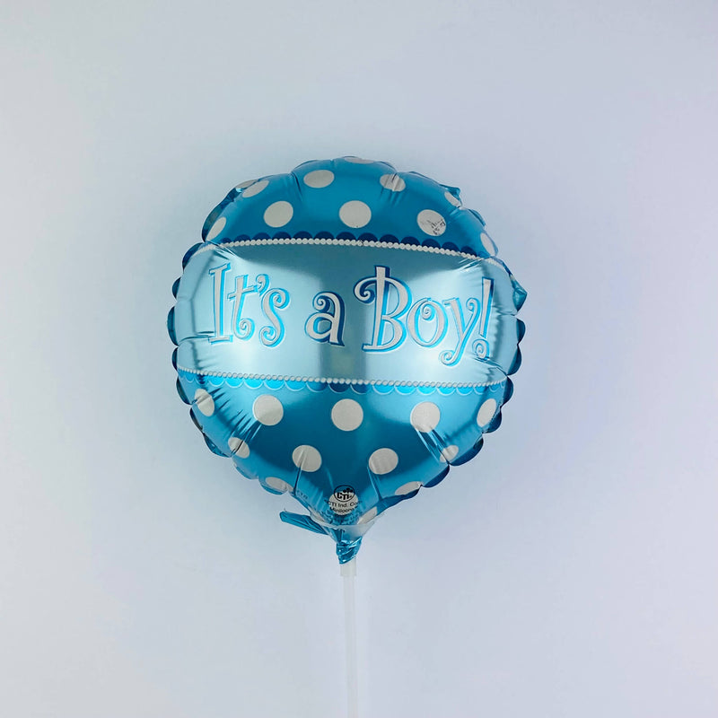 It's a Boy stick balloon