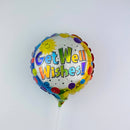Get Well Wishes stick balloon